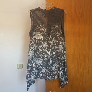 NWOT Torrid size 2 high neck,illusion neckline top